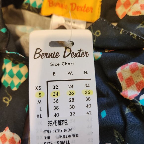 Bernie Dexter Pears and Apples Dress NWT - Picture 2 of 3